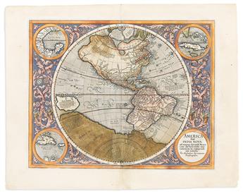 (AMERICAS.) Michael Mercator. America sive India Nova.                                                                                           